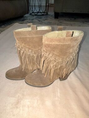 Women’s Sbicca Suede Fringe Ankle Boots